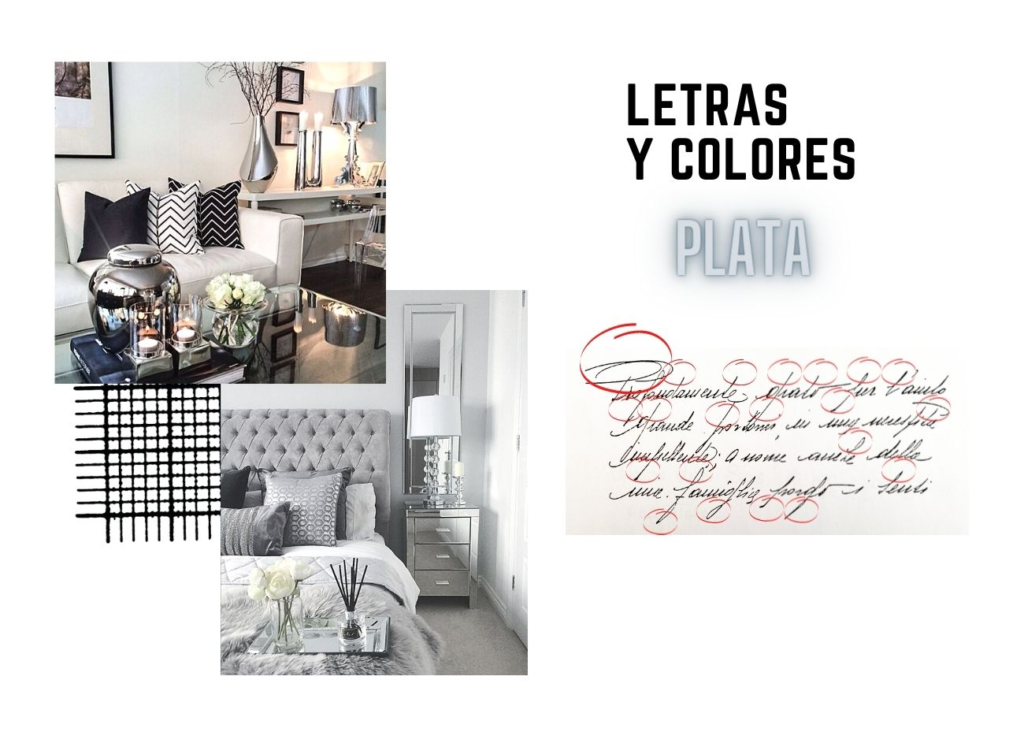 A Marta le va el color plata brillante porque su letra es muy sobreelevada.