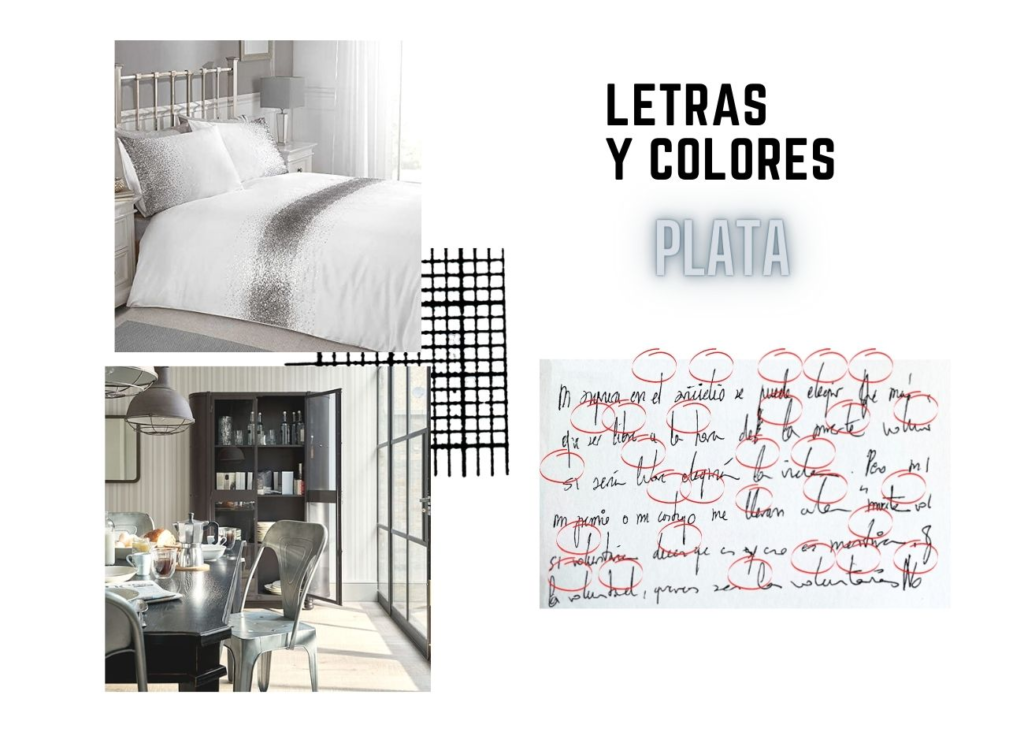 A Lola le proponemos el color plata en su gama más cercana al gris plomo.